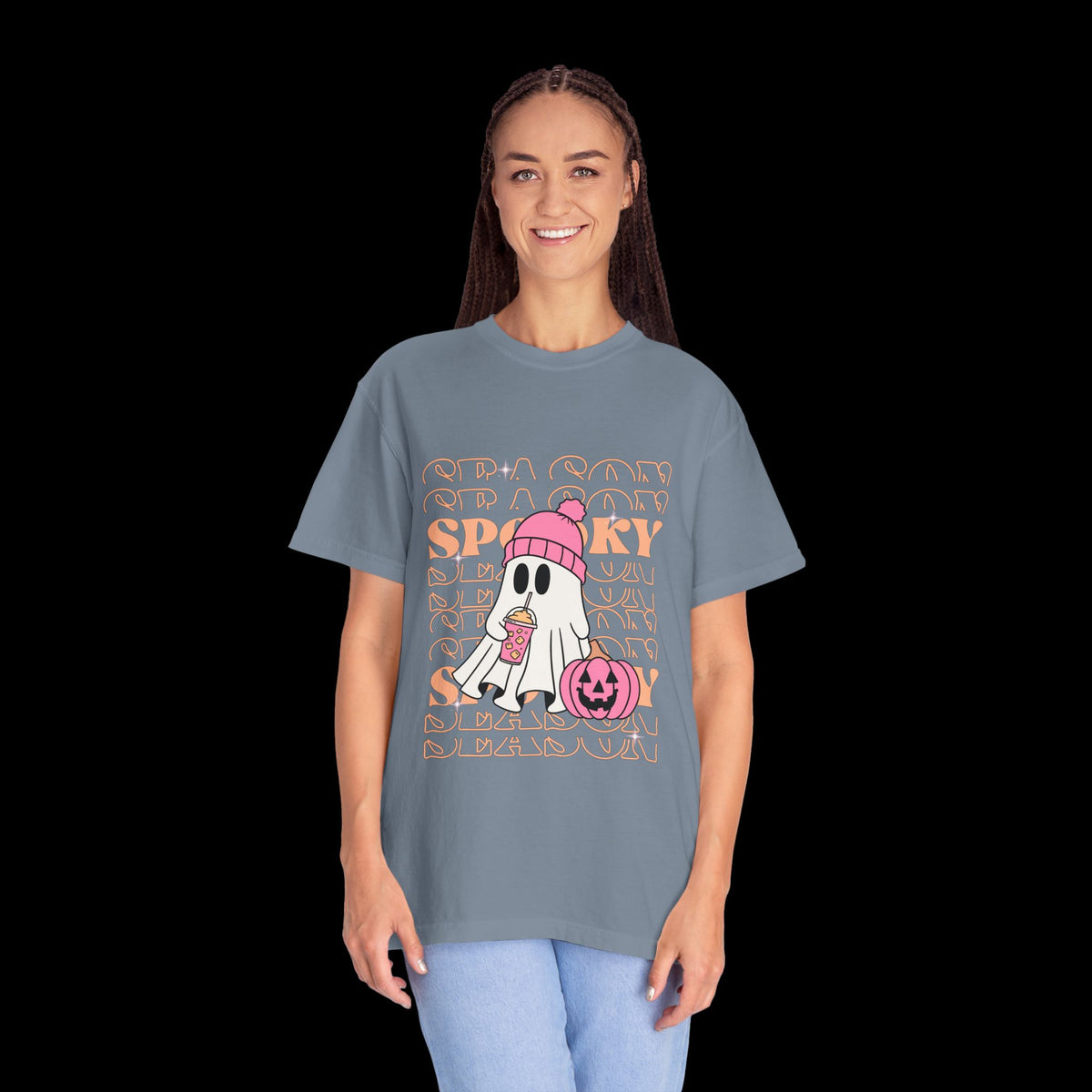Spooky Ghost Pumpkin Halloween T-Shirt