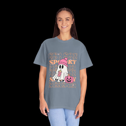 Spooky Ghost Pumpkin Halloween T-Shirt