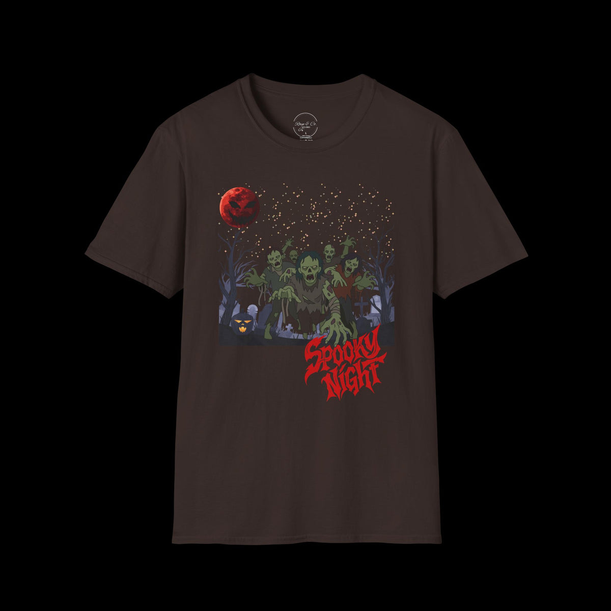 Spooky Night Halloween Haunted Forest T-Shirt