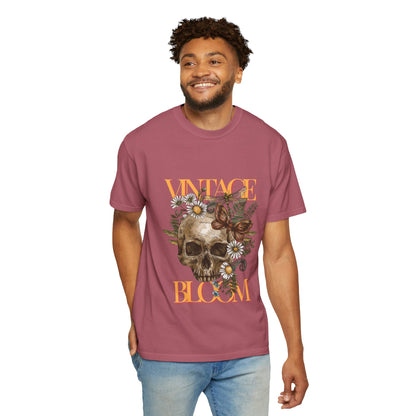 Vintage Bloom Skull T-Shirt | Garment-Dyed Tee