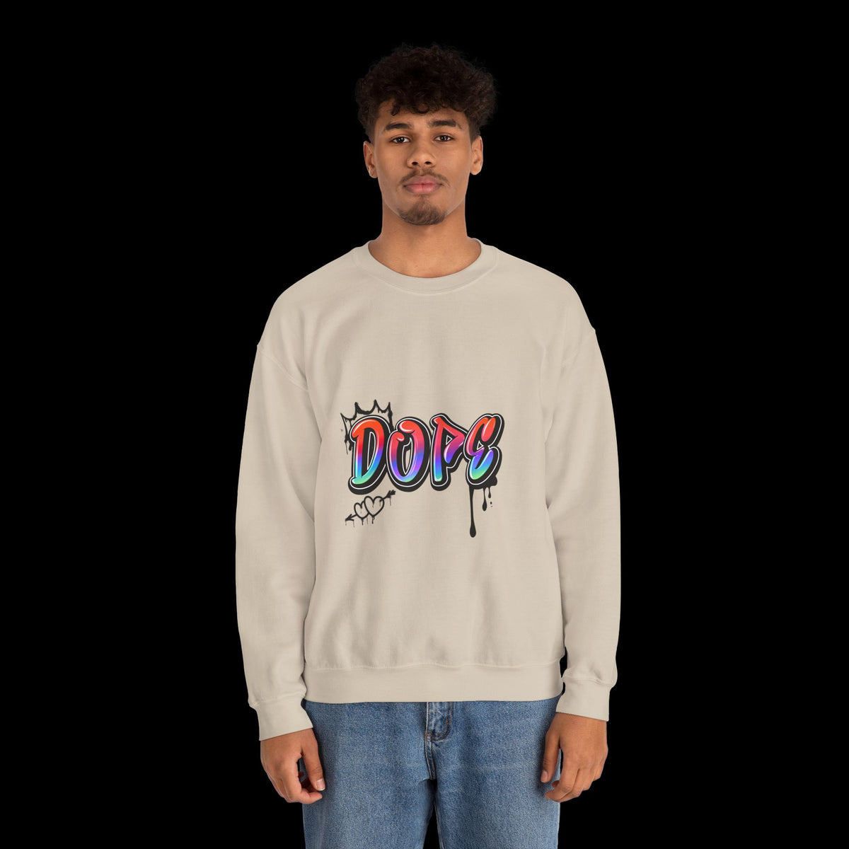 Colorful Graffiti Style 'DOPE' Unisex Crewneck Sweatshirt