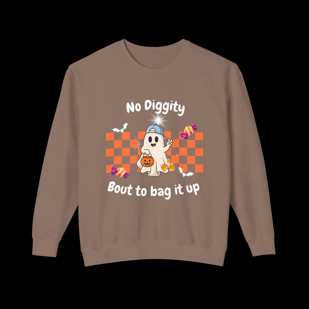 No Diggity Ghost Pumpkin Crewneck Sweatshirt