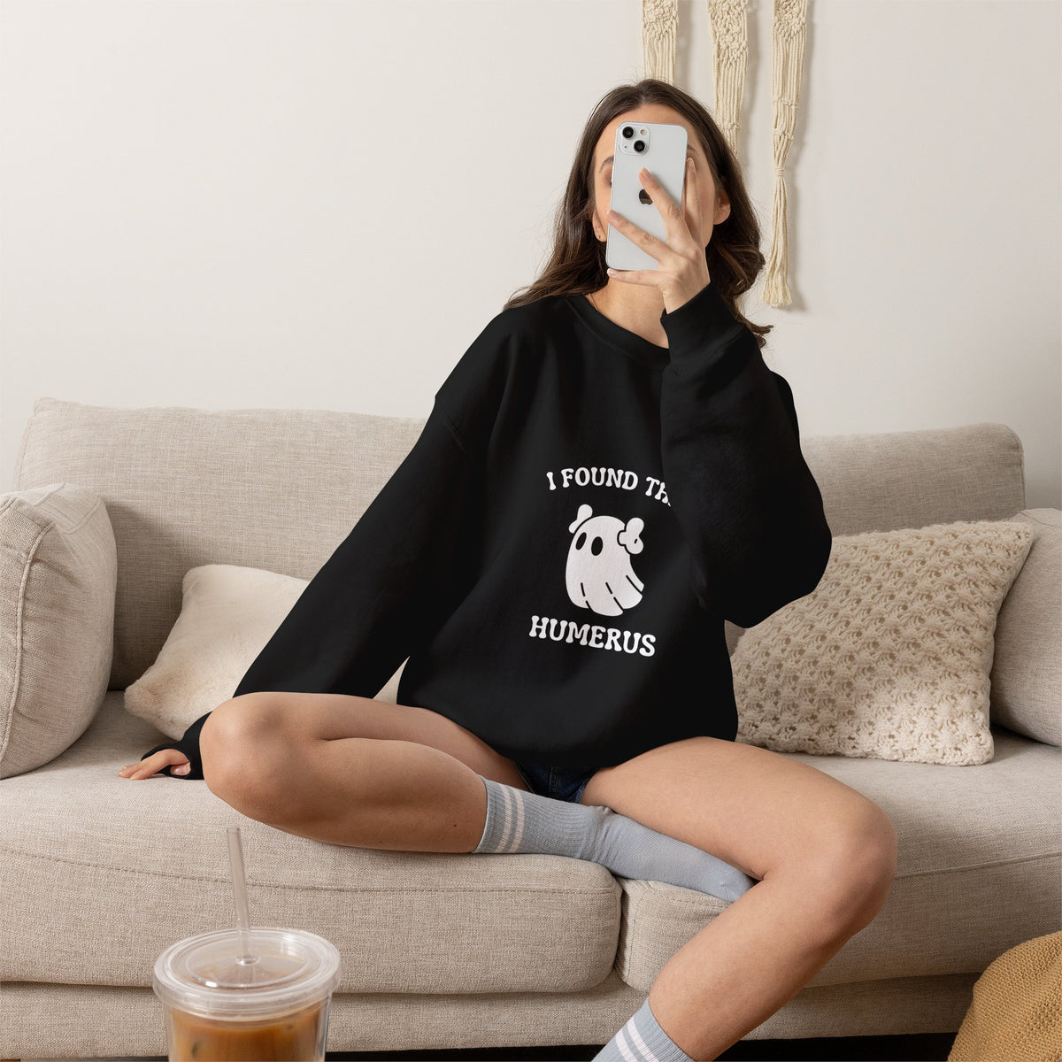 I Found This Humerus Halloween Ghost Sweatshirt
