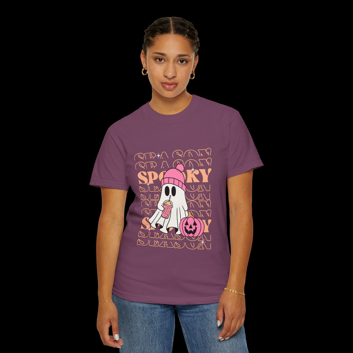 Spooky Ghost Pumpkin Halloween T-Shirt