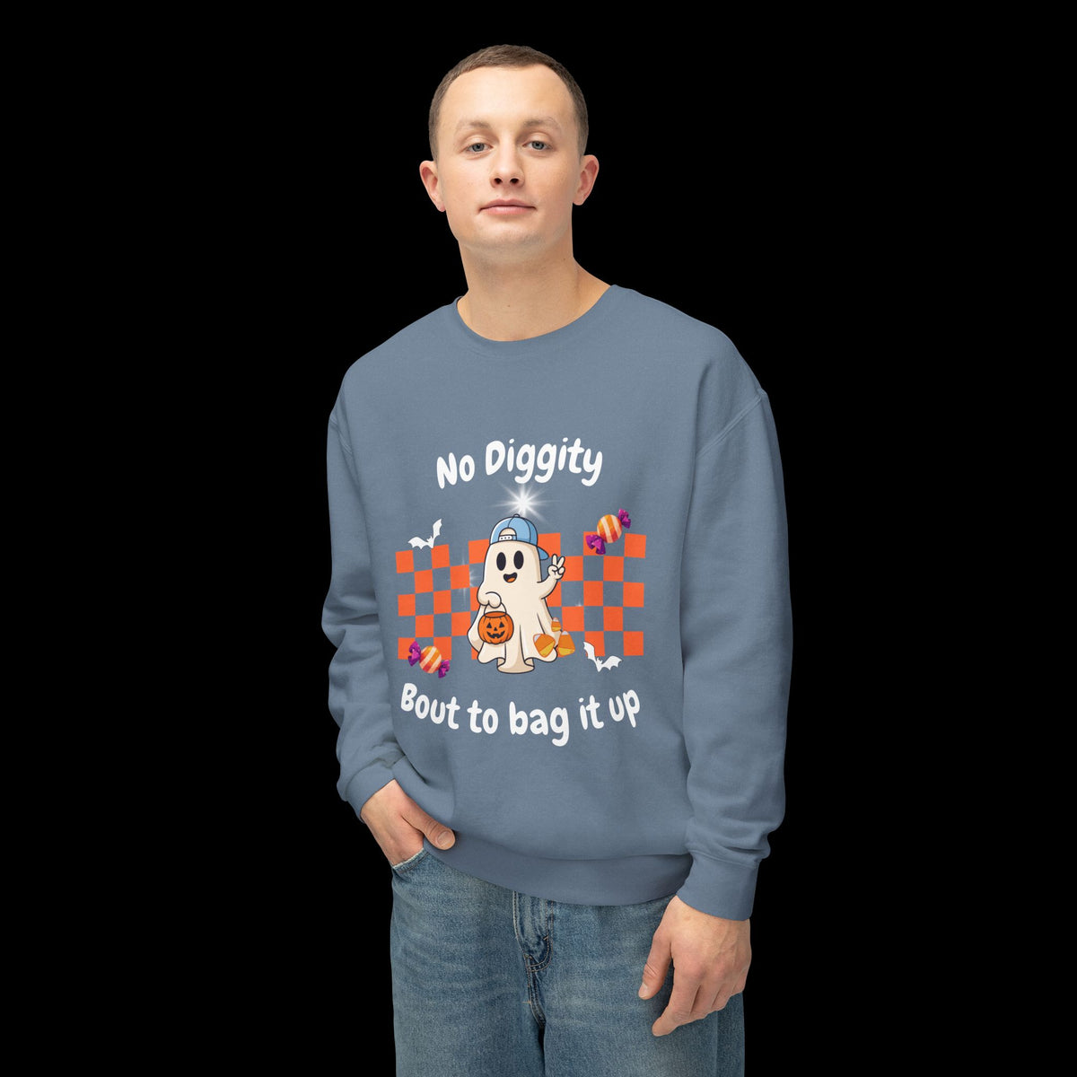 No Diggity Ghost Pumpkin Crewneck Sweatshirt