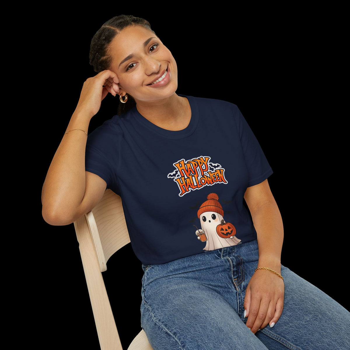Happy Halloween Ghost Pumpkin T-Shirt