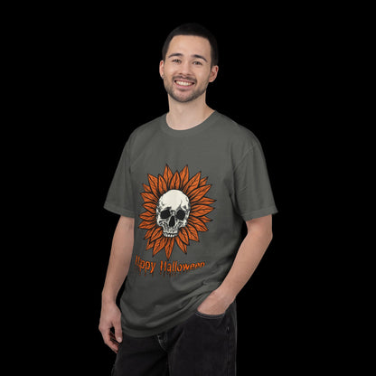 Happy Halloween Skull Sunflower T-Shirt