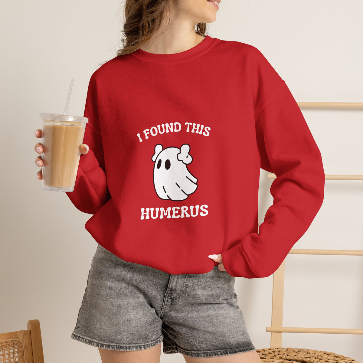 I Found This Humerus Halloween Ghost Sweatshirt