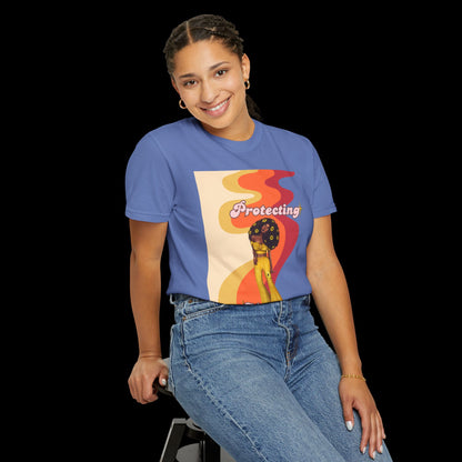 Protecting My Peace T-Shirt — Retro Afrocentric Peace Tee