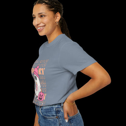 Spooky Ghost Pumpkin Halloween T-Shirt