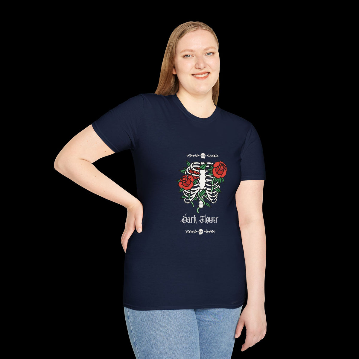 Dark Flower Skeleton T-Shirt