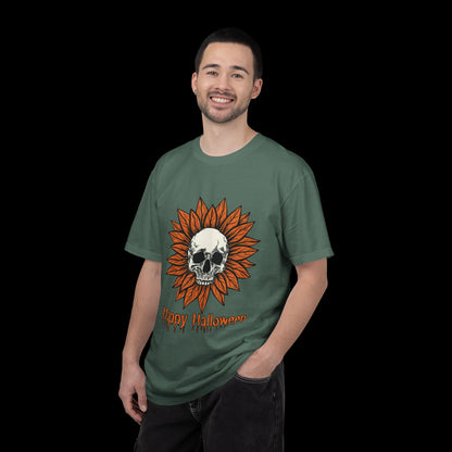 Happy Halloween Skull Sunflower T-Shirt