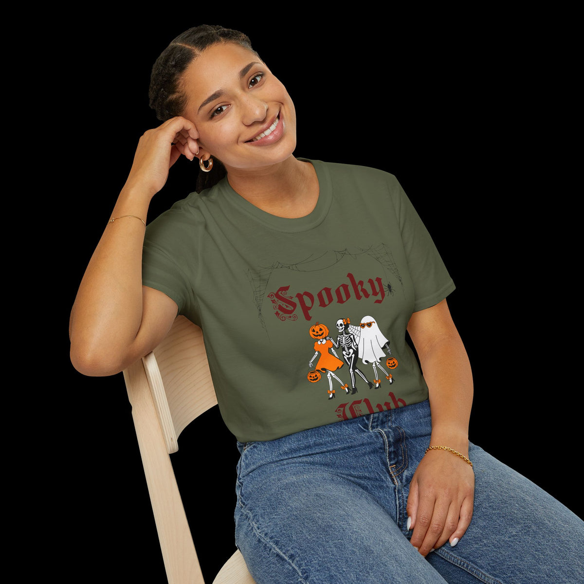 Spooky Club Halloween Graphic T-Shirt