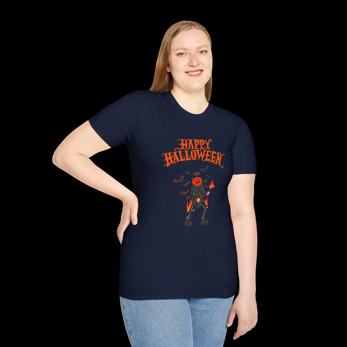 Happy Halloween Pumpkin Graphic T-Shirt